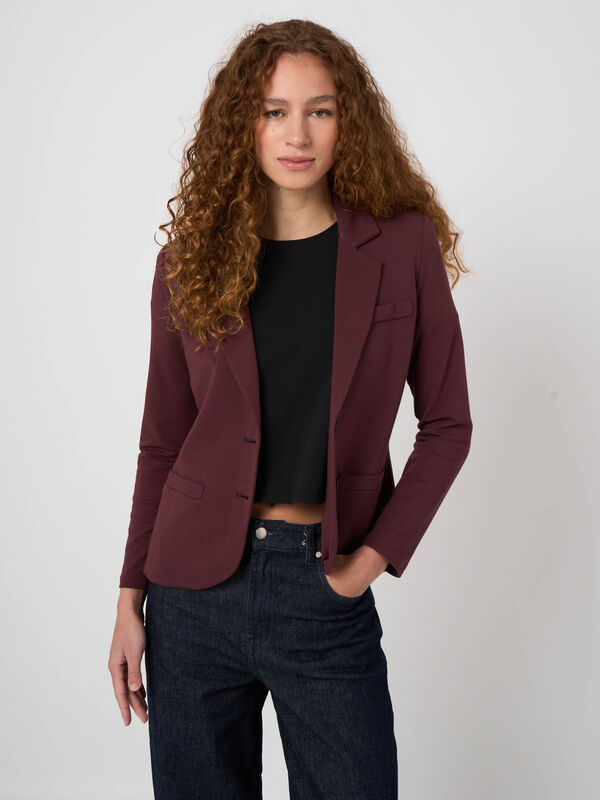 French terry blazer van modal-katoen image number 2