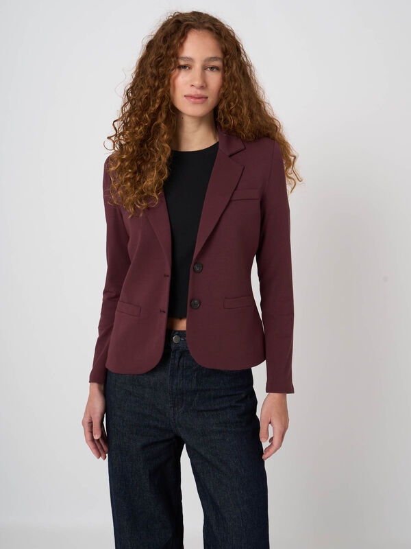 French terry blazer van modal-katoen image number 3