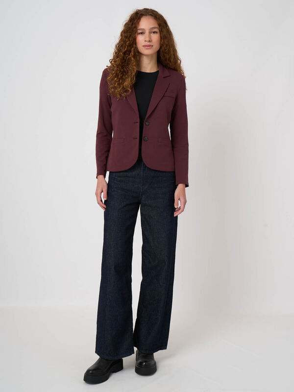 French terry blazer van modal-katoen image number 5
