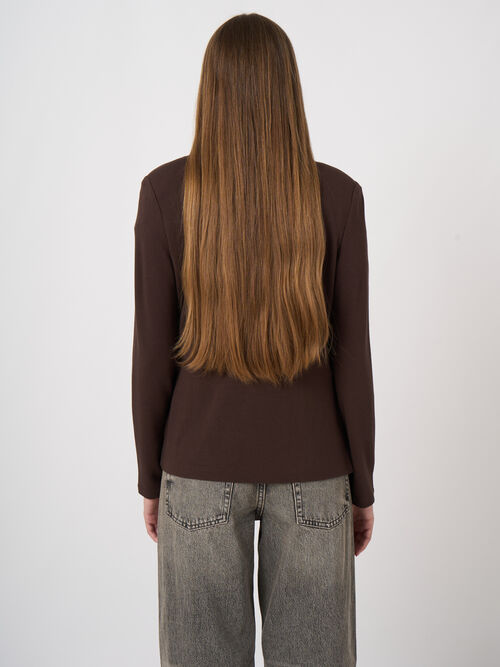 Modal-Cotton French Terry Sweatshirt Blazer