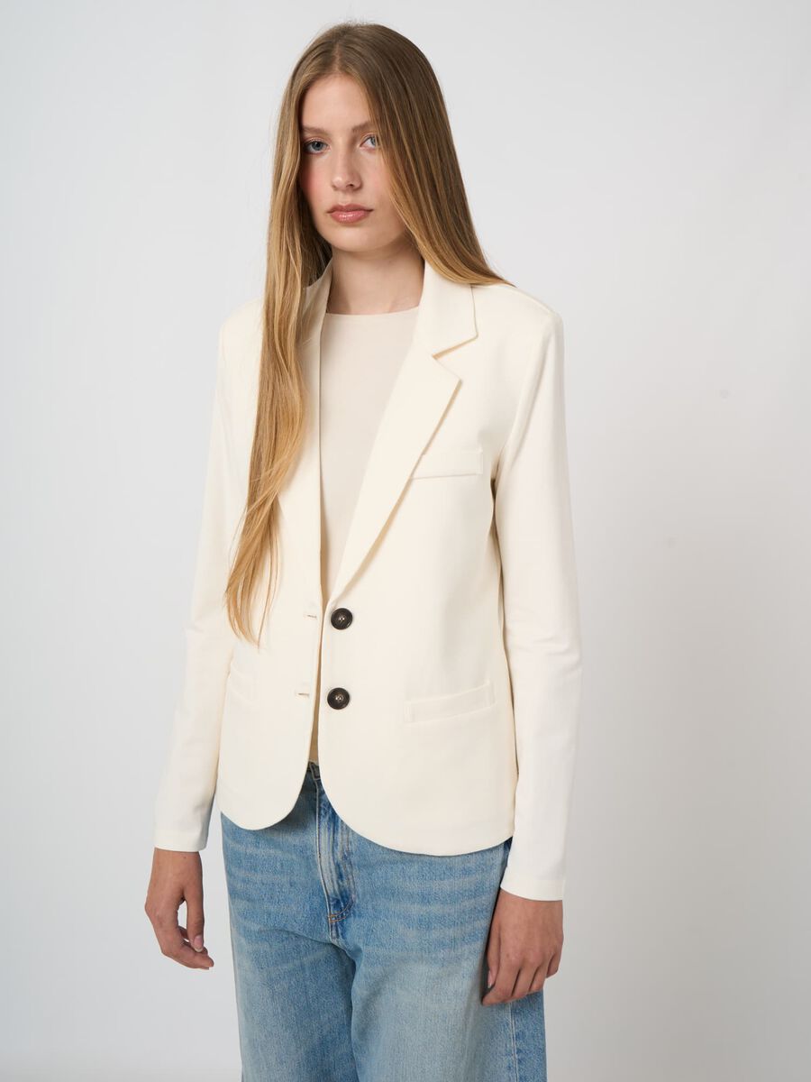 Modal-Cotton French Terry Sweatshirt Blazer image number 0