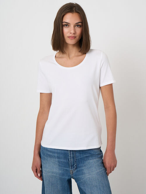 Basic dames T-shirt met ronde hals