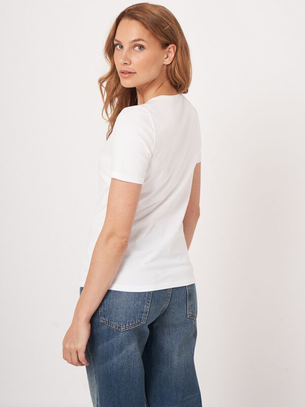 Basic dames T-shirt met ronde hals image number 3