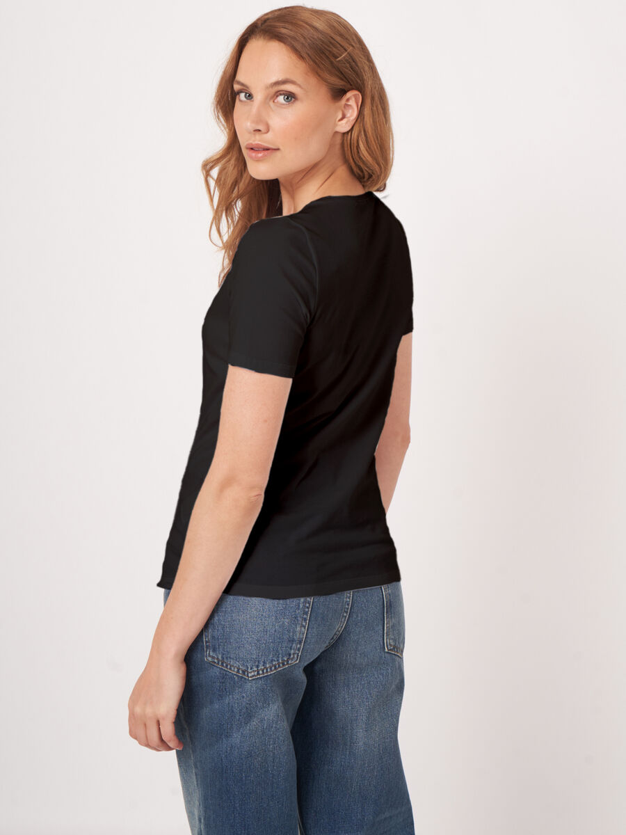 Basic dames T-shirt met ronde hals image number 3