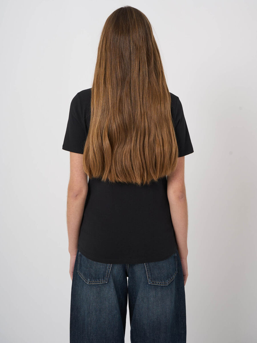 T-shirt col rond en coton stretch doux image number 3