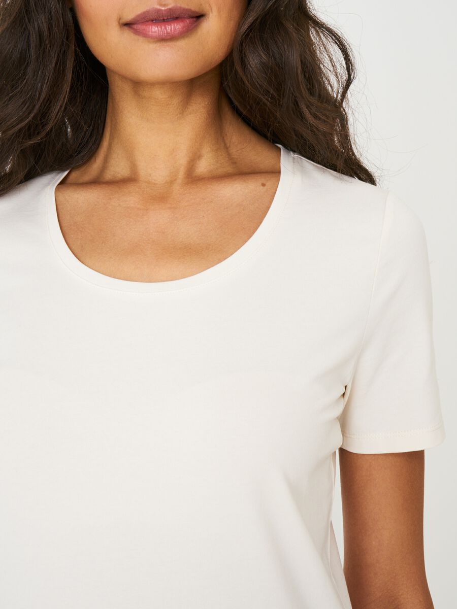 Weiches Rundhals-T-Shirt aus Stretch-Baumwolle image number 2