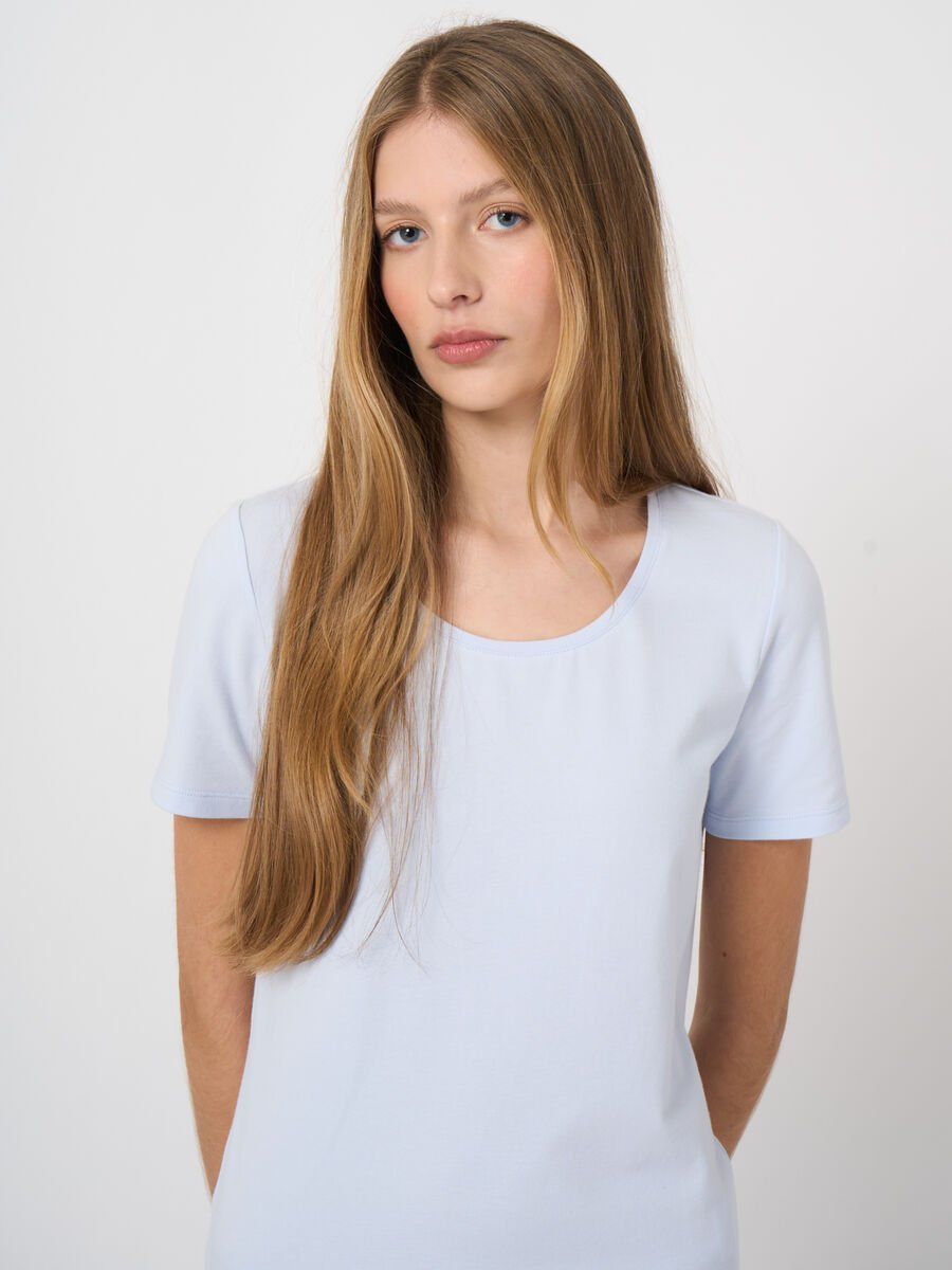 Soft stretch cotton crew neck t-shirt image number 0