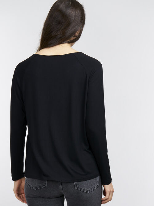 Long sleeve top with ruffles