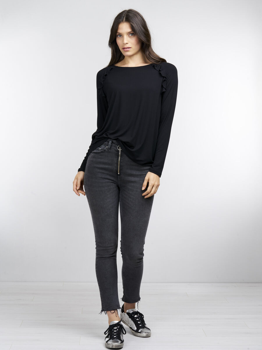 Long sleeve top with ruffles image number 3