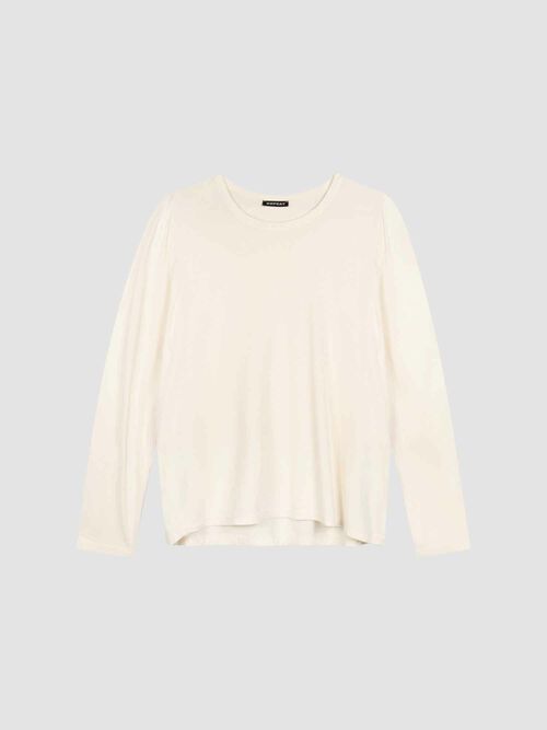 Basic damestop met lange mouwen