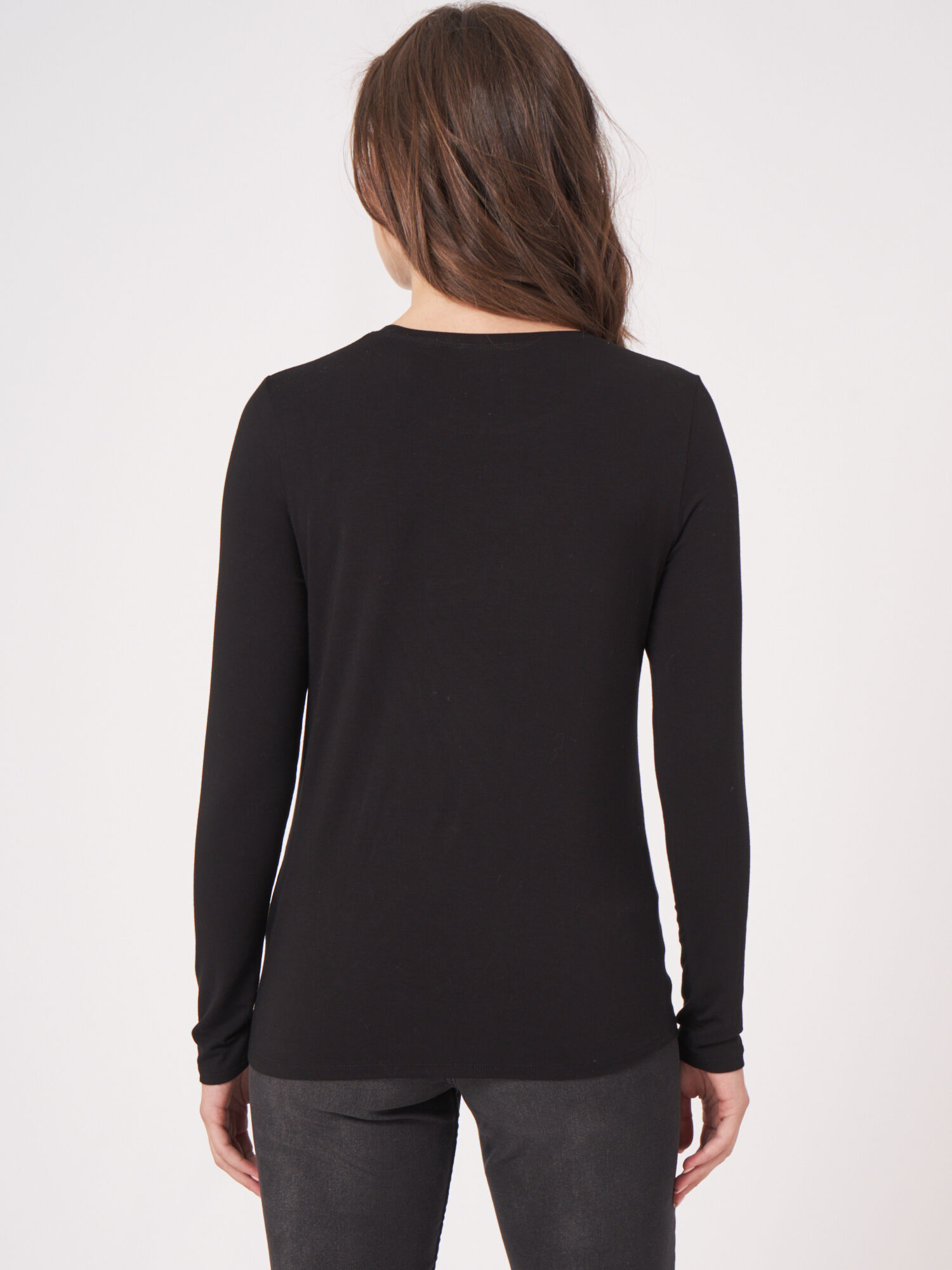 Dames Shirt Gestreept Lange Mouw Zijde Wol Engel Natur Maat Engel Dames 34/36 - Small Kleur Olijf gestreept