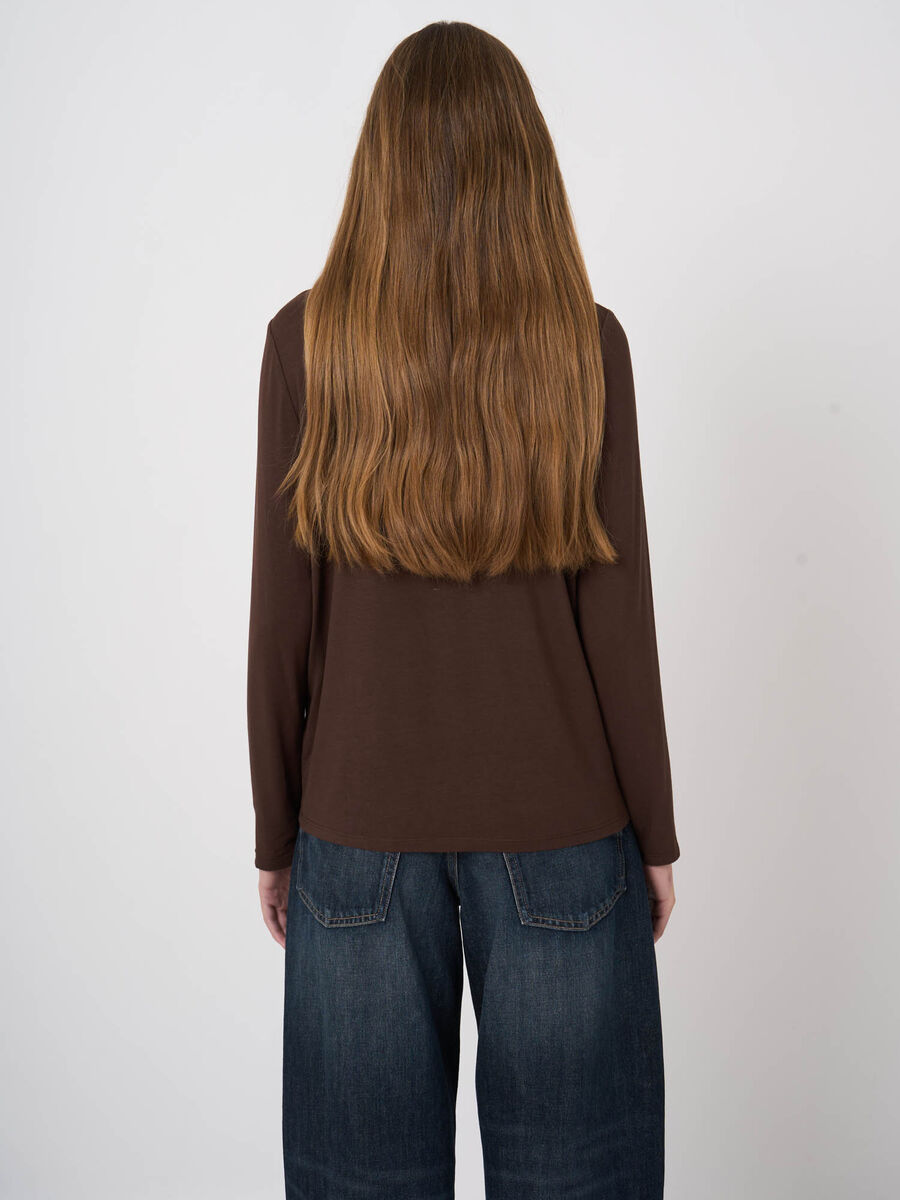 Slim-Fit-Jersey-Longsleeve mit Rundhalsausschnitt image number 4