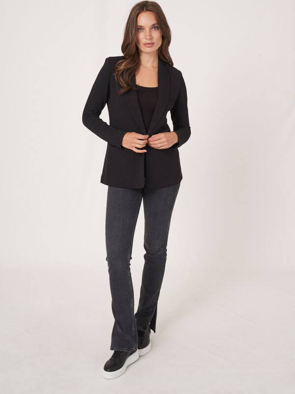 Medium length blazer made of sweatshirt fabric image number 5