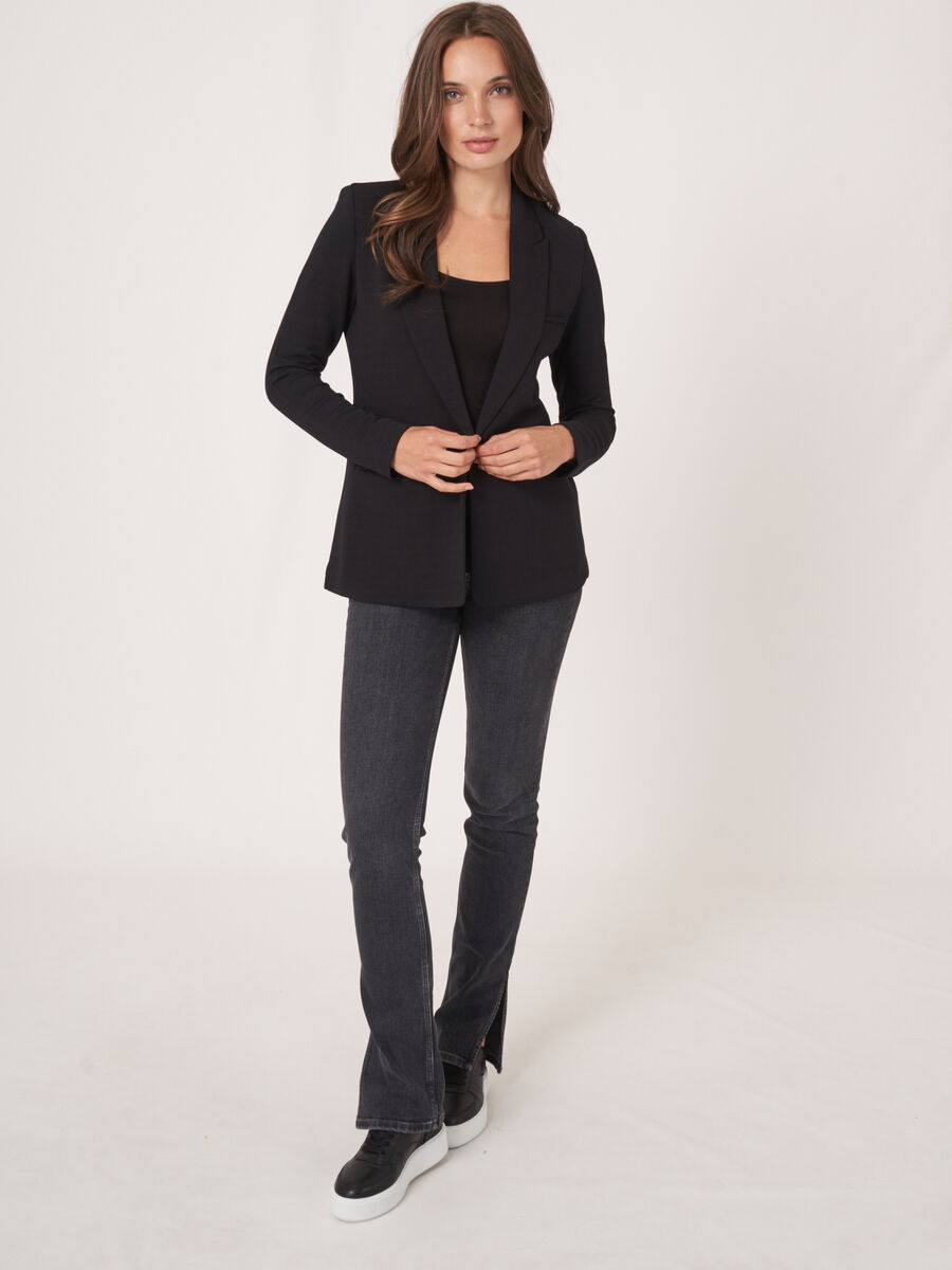 Mittellanger Blazer aus Sweatshirtstoff image number 5