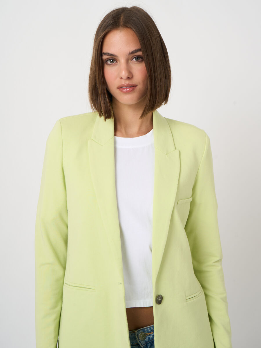 Medium length blazer made of sweatshirt fabric image number 2
