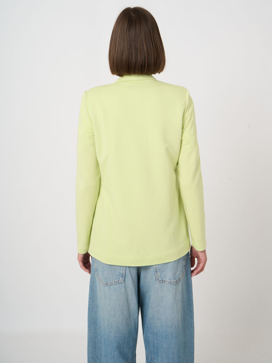 Medium length blazer made of sweatshirt fabric image number 3