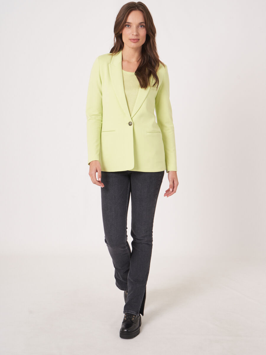 Mittellanger Blazer aus Sweatshirtstoff image number 4