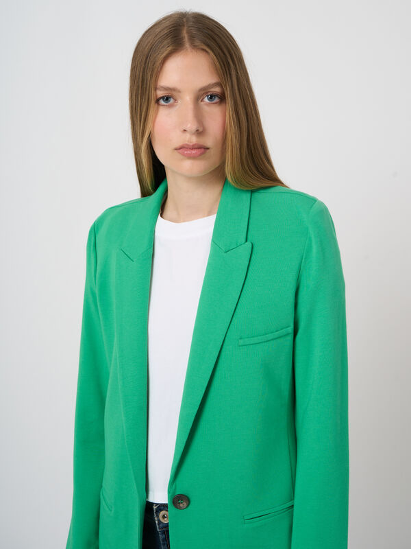 Mittellanger Blazer aus Sweatshirtstoff image number 2