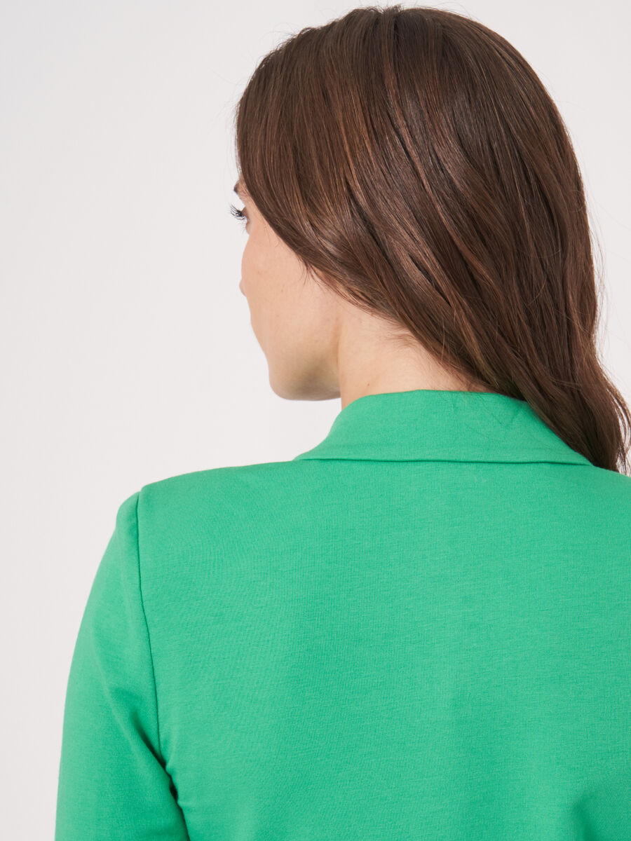 Medium length blazer made of sweatshirt fabric image number 4