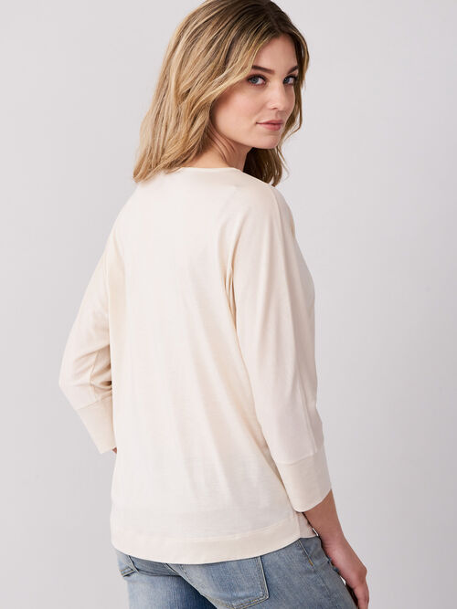 Batwing top with 3/4 sleeve