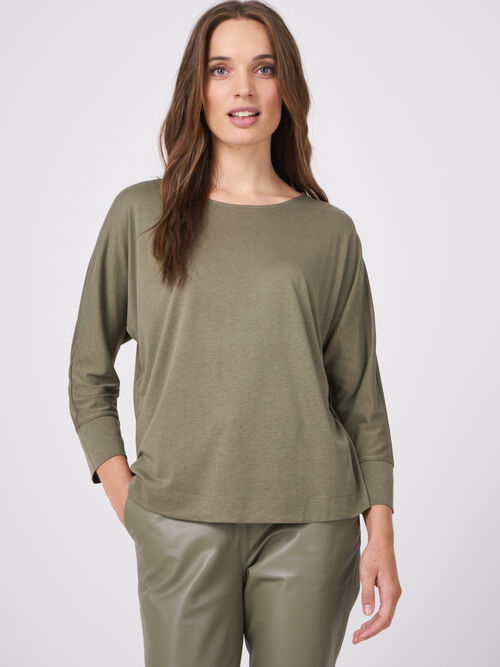 Batwing top with 3/4 sleeve