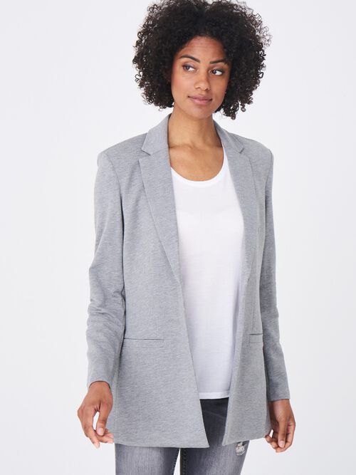 Langer Blazer aus Sweatshirtstoff