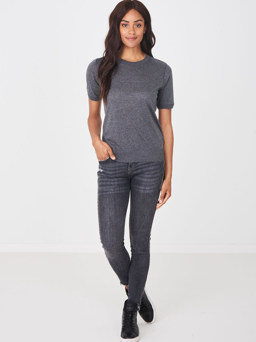 T-shirt in high quality lyocell-cotton blend image number 3