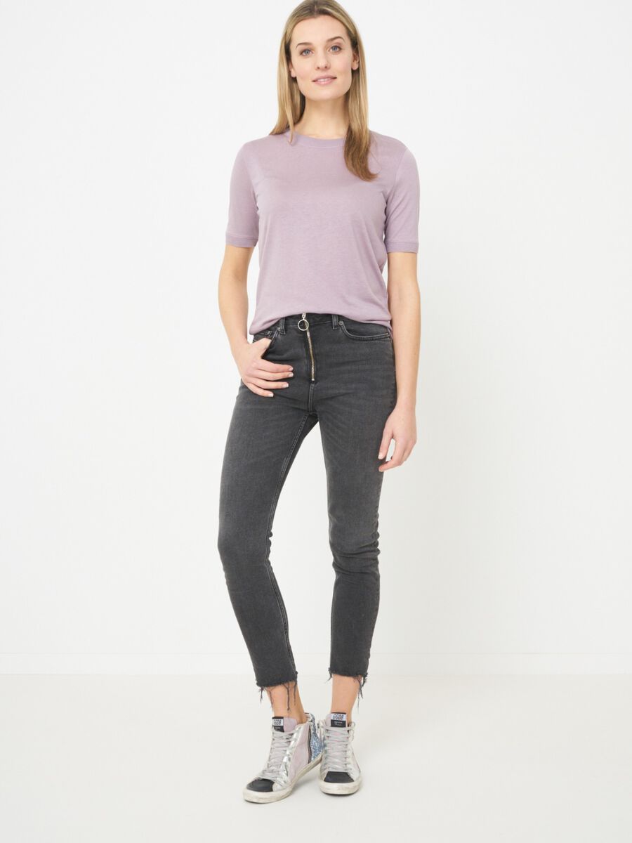 T-shirt in high quality lyocell-cotton blend image number 3