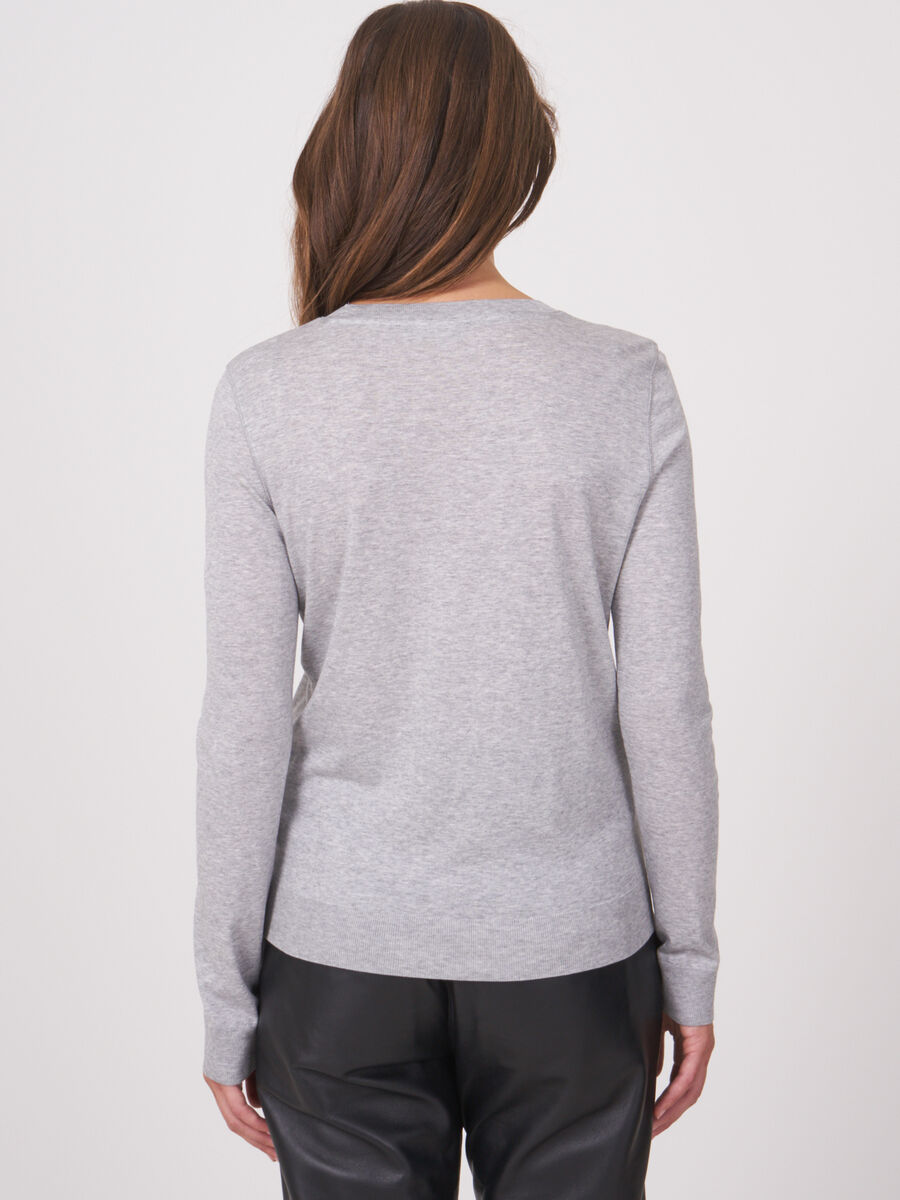Long-sleeved top with round neck image number 1