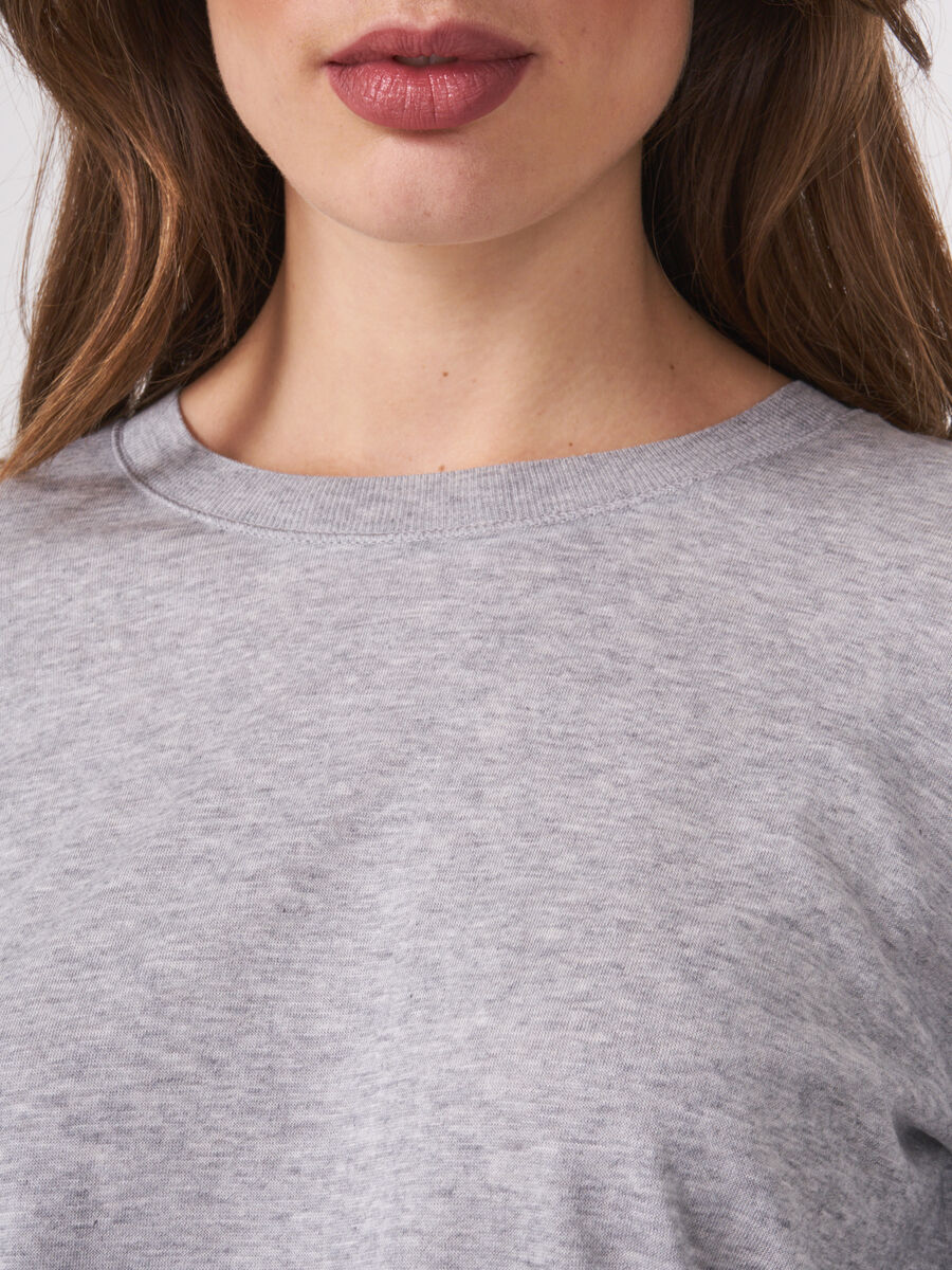 Long-sleeved top with round neck image number 2