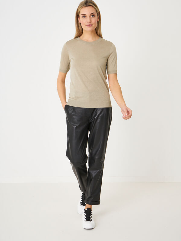 T-shirt in high quality lyocell-cotton blend image number 3