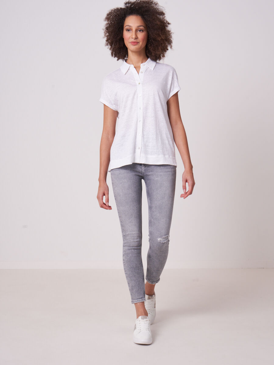 Linen shirt top image number 3