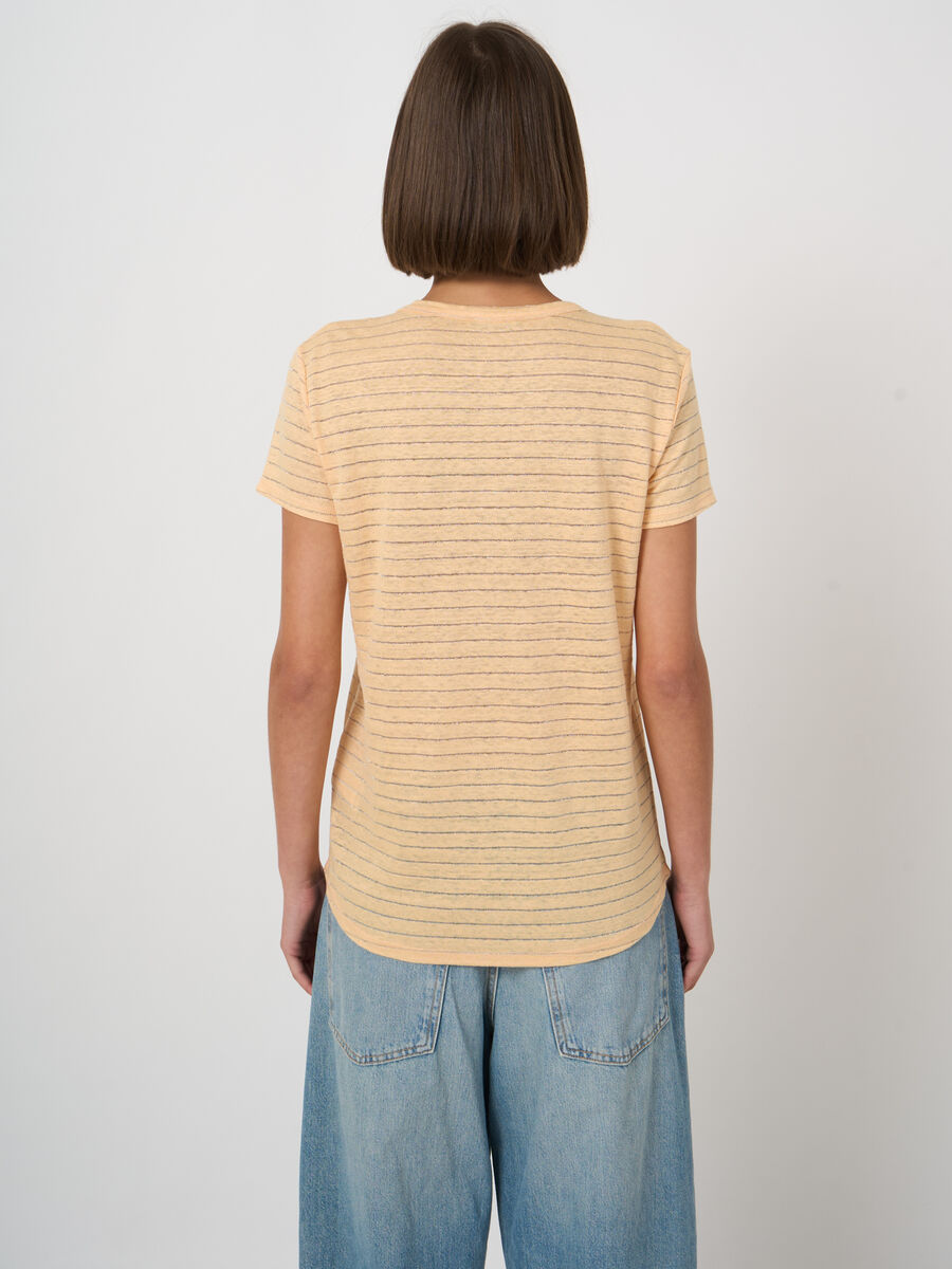 T-shirt en lin avec rayures en lurex image number 4