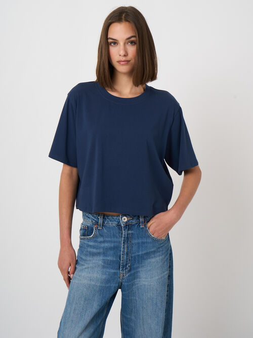 T-shirt coupe courte carr&eacute;e