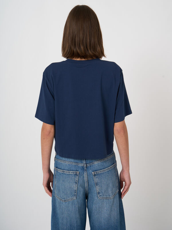 T-shirt coupe boxy en coton stretch premium image number 3