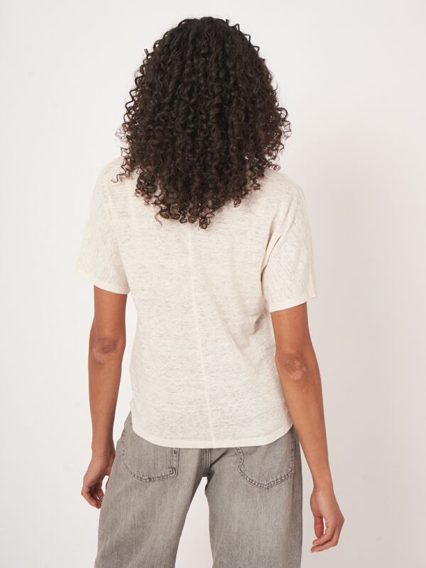 Damen T-Shirt aus 100% Leinen &ndash; Loose Fit image number 4