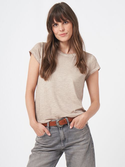 Weiches T-Shirt mit Kappenärmeln aus Baumwollmischung