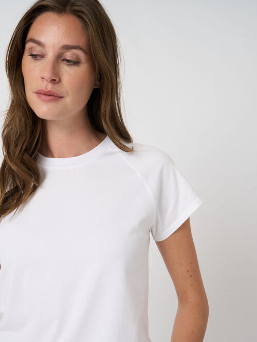 Raglan cap sleeve cotton t-shirt | repeat