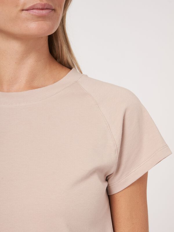 Raglan cap sleeve cotton T-shirt image number 2