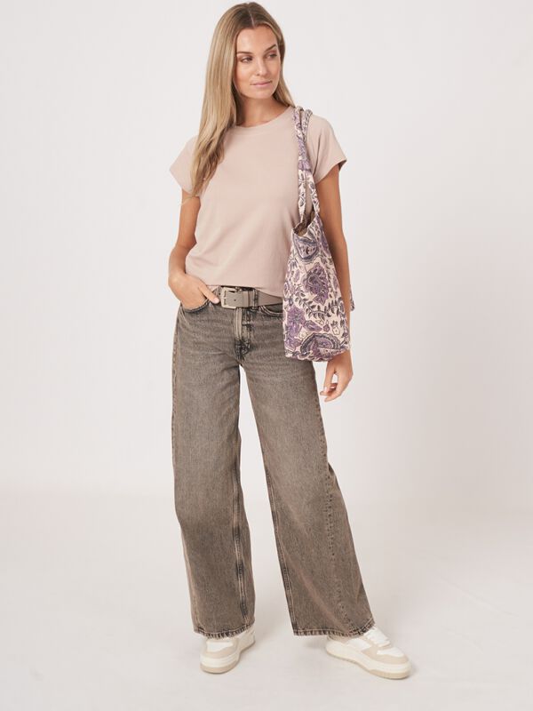 Raglan cap sleeve cotton T-shirt image number 3