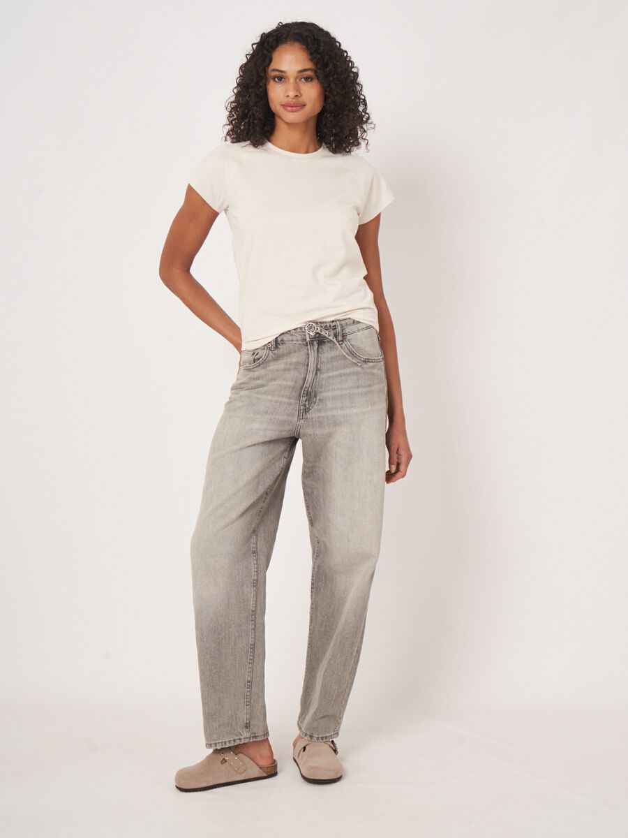 Katoenen T-shirt met raglan-kapmouw image number 5