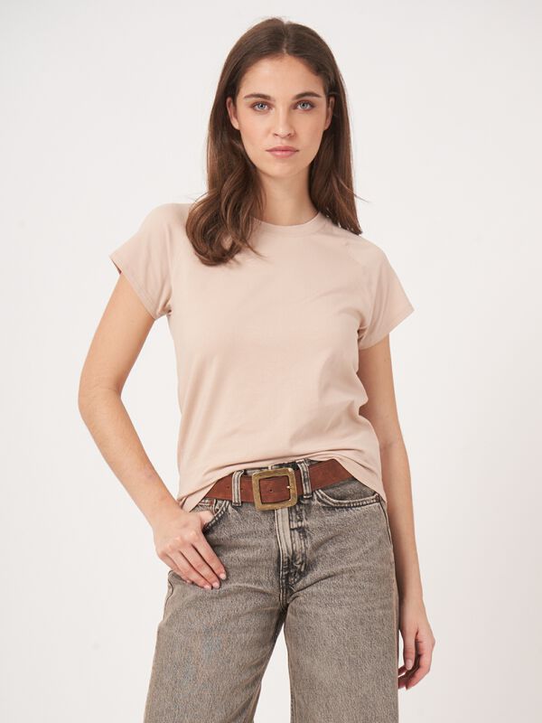 Baumwoll-T-Shirt mit Raglan-Kappenärmeln image number 0