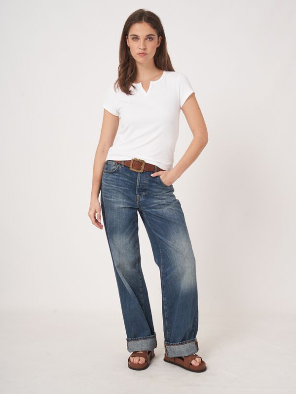 Fine rib jersey T-shirt image number 4