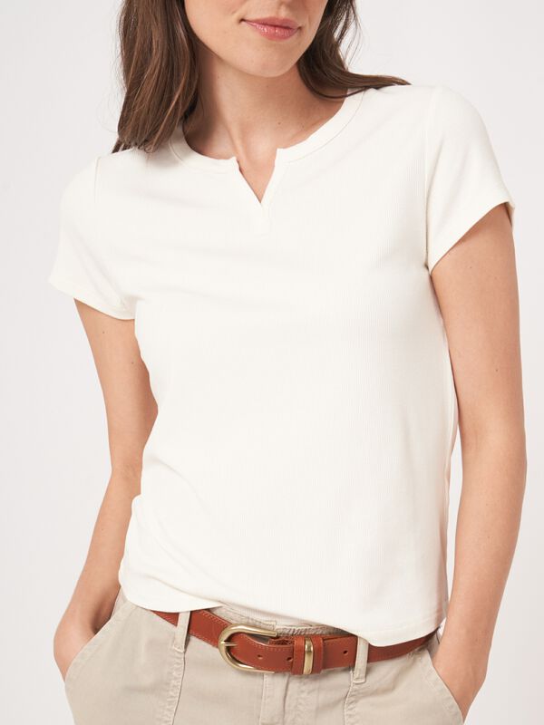 Fein geripptes T-Shirt image number 3