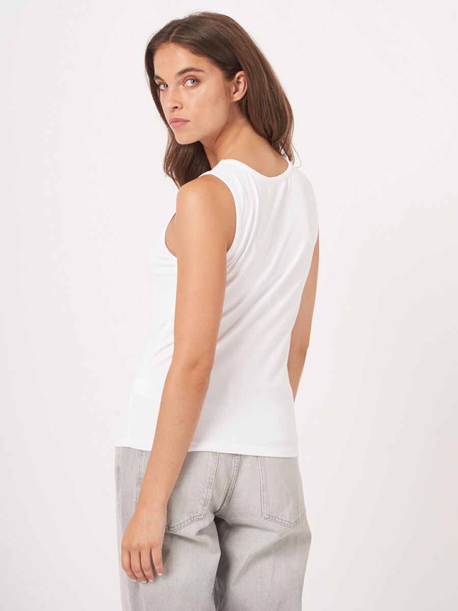 Fine rib jersey tank top image number 2
