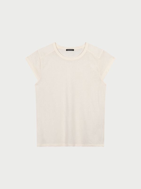  Lyocell-cotton blend cap sleeve Tee image number 0
