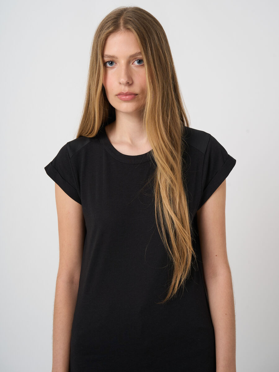  Lyocell-cotton blend cap sleeve Tee image number 0