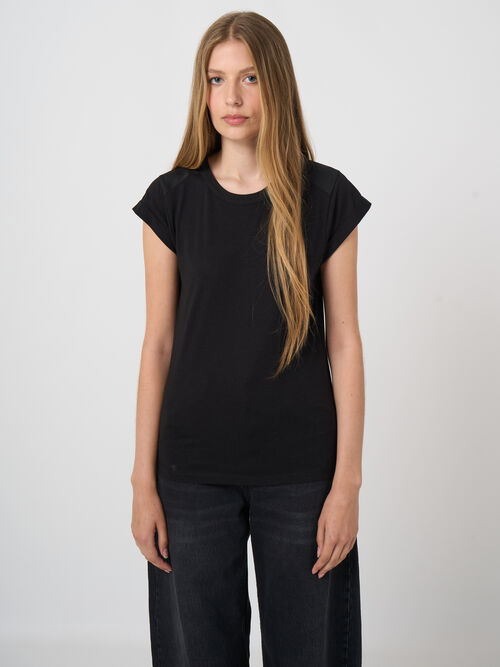  Lyocell-cotton blend cap sleeve Tee