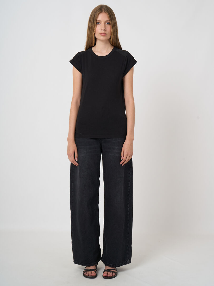  Lyocell-cotton blend cap sleeve Tee image number 2