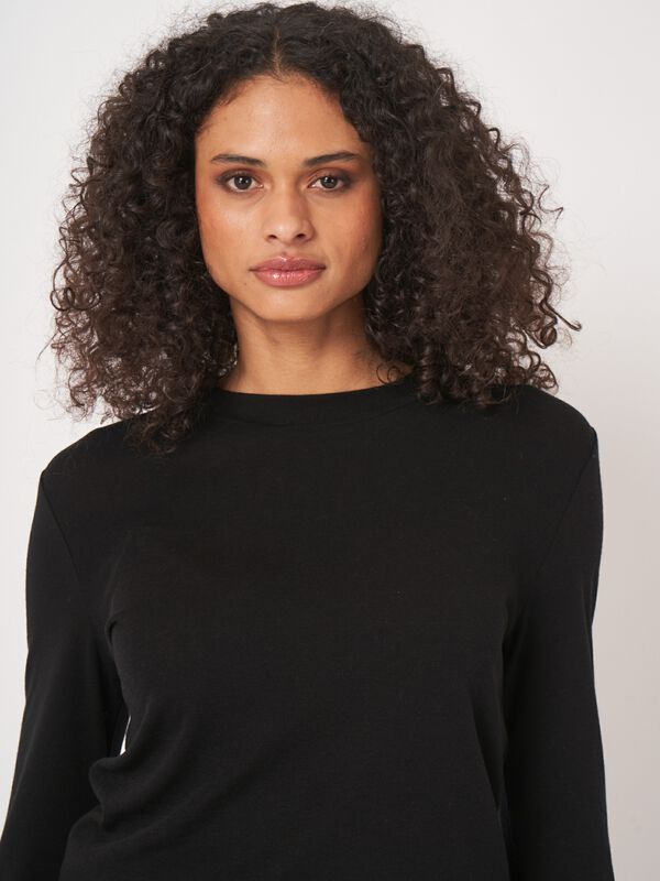 Slim fit damesoverhemd in wolblend image number 3